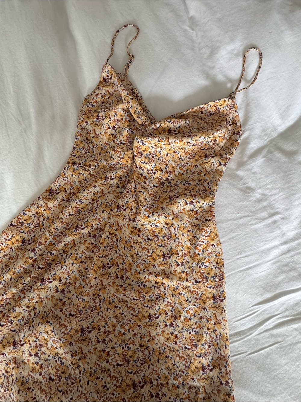 Abercrombie & Fitch Yellow Floral Slip Dress